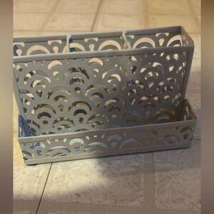Gray Metal Organizer